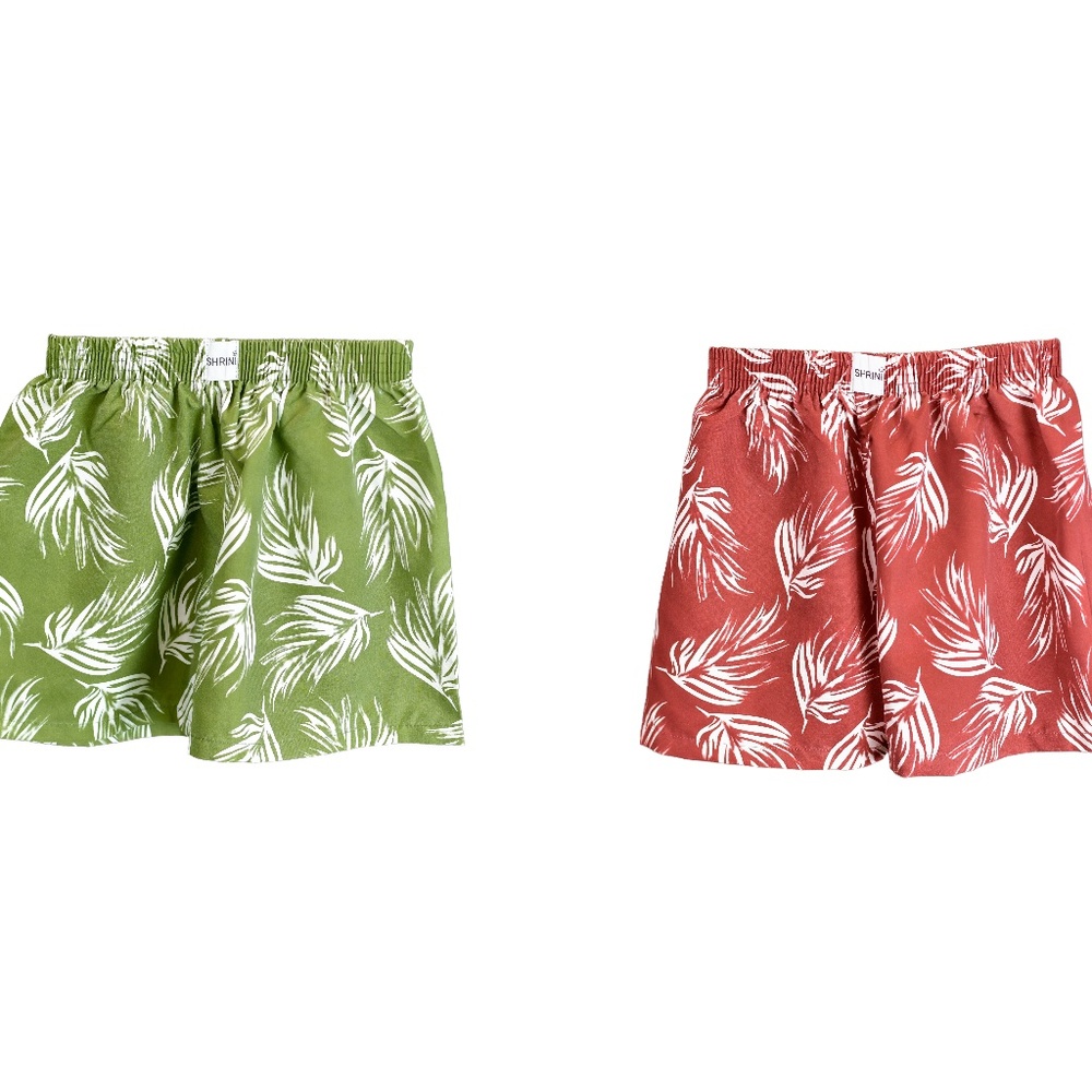 2 pack Womens printed Cotton Boxer Shorts, lounge, beach, outdoor & Sleep Pants